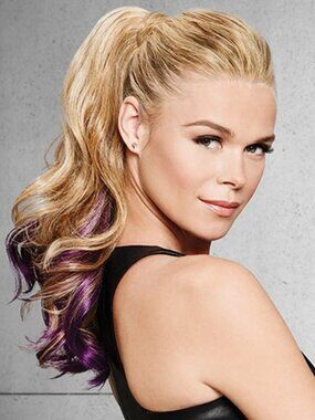 💥HOT ITEM!💥DISCONTINUED Hairdo 23" Color Splash Light Blonde/ Red Wine Pony